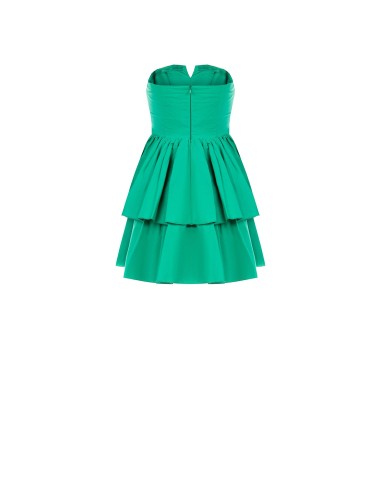 Robe courte pour petite fille en coton avec corsage froncé, style Rinascimento