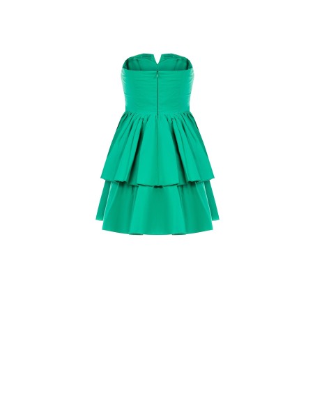 Robe courte pour petite fille en coton avec corsage froncé, style Rinascimento