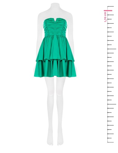 Robe courte pour petite fille en coton avec corsage froncé, style Rinascimento