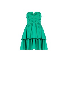 Robe courte pour petite fille en coton avec corsage froncé, style Rinascimento