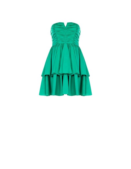 Robe courte pour petite fille en coton avec corsage froncé, style Rinascimento