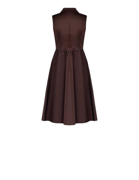 Robe midi en coton mélangé extensible avec poches « Rinascimento »
