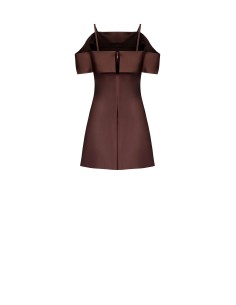 Robe courte évasée en satin à fines bretelles « Rinascimento » 2