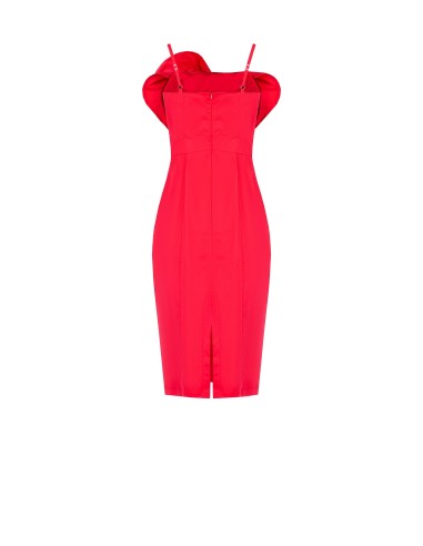 Robe fourreau en coton avec une grande rose structurée « Rinascimento »