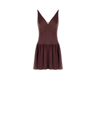 Korte jumpsuit van jersey met ballonrok van georgette Rinascimento