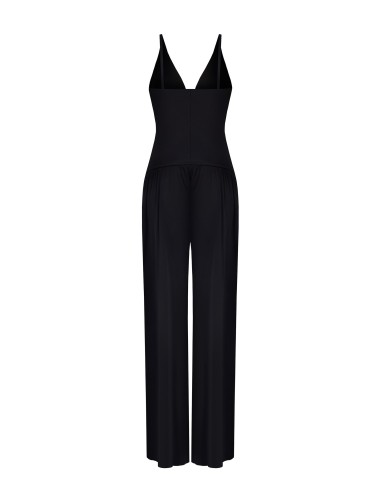 Combinaison pantalon palazzo entière en maille avec décolleté en V profond Rinascimento