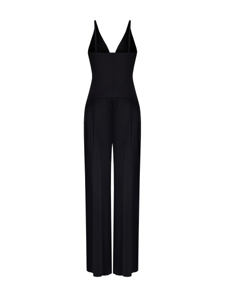 Combinaison pantalon palazzo entière en maille avec décolleté en V profond Rinascimento