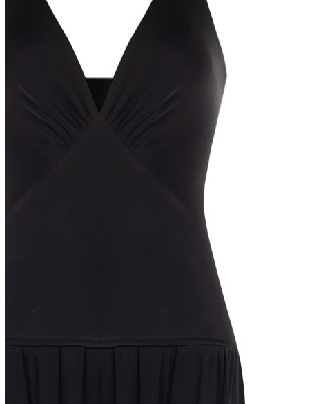 Palazzo-jumpsuit van jersey met diepe V-hals, renaissance-stijl