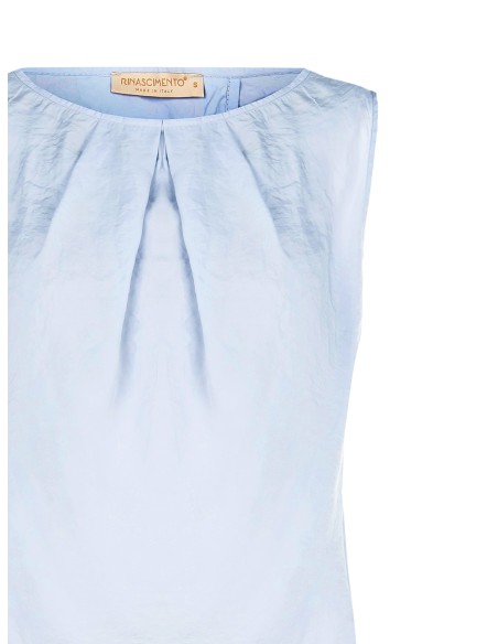 Top fluide en mélange de viscose froissée avec dos croisé Rinascimento