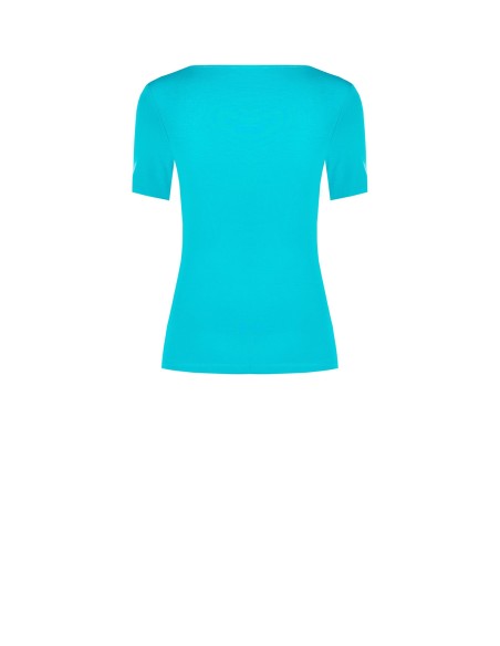 Top ajusté en viscose avec nœud et découpe en forme de goutte Rinascimento