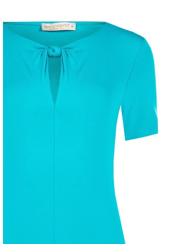 Top ajusté en viscose avec nœud et découpe en forme de goutte Rinascimento