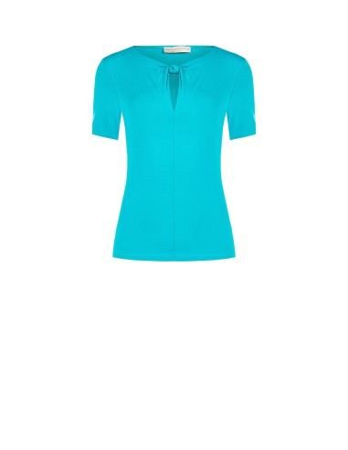 Top ajusté en viscose avec nœud et découpe en forme de goutte Rinascimento