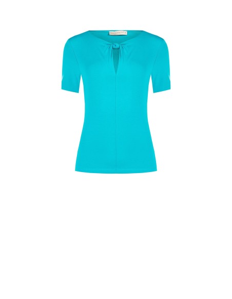 Top ajusté en viscose avec nœud et découpe en forme de goutte Rinascimento