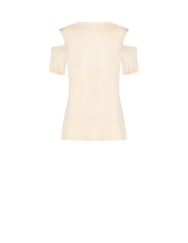 Regular T-shirt van katoen met cut-out op de schouders Rinascimento