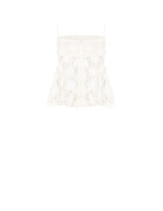 Top péplum recouvert de roses en tulle en relief Rinascimento 2