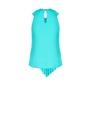 Blouse cintrée en georgette avec volant plissé Rinascimento
