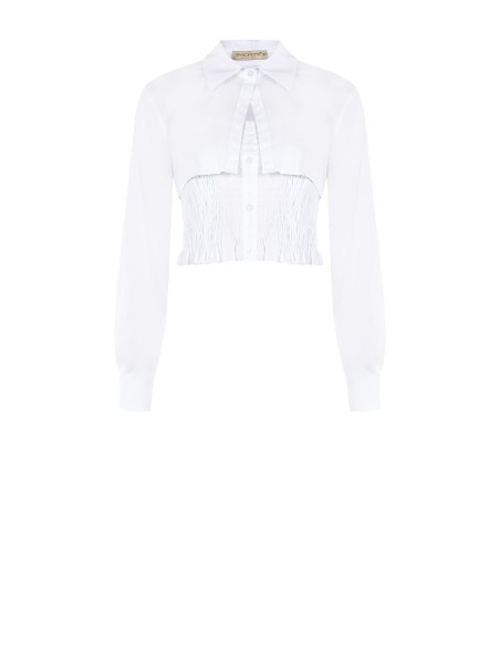 Chemise deux pièces détachables en mélange de coton avec top froncé Rinascimento