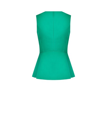 Gilet long cintré en coton mélangé avec bouton en métal « Rinascimento »