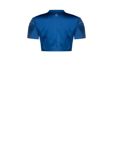Boléro en satin avec manches plissées « Rinascimento »