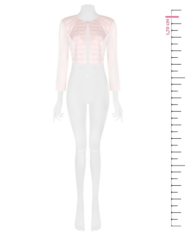 Satijnen bolero met geplooid tule-inzetstuk aan de voorkant en schouderbandjes Rinascimento