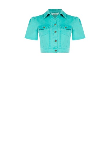Veste en jean courte en denim extensible Rinascimento