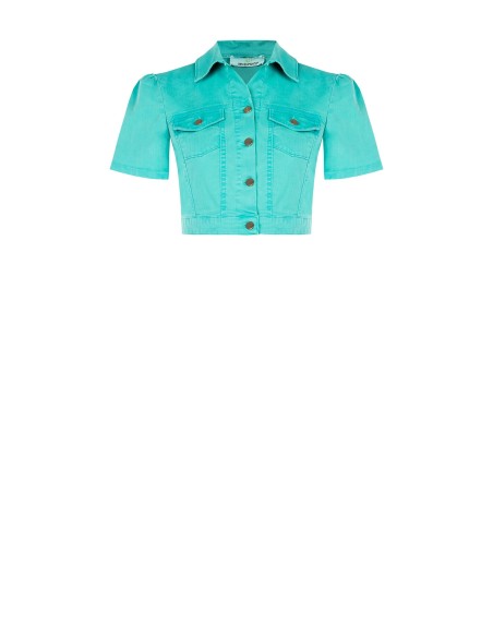 Kort denimjackje van stretchdenim van Rinascimento