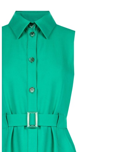 Gilet long en viscose mélangée avec poches et ceinture assortie Rinascimento