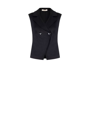 Gilet droit en mélange de coton et de lyocell Rinascimento