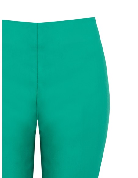 Pantalon cigarette en coton avec fermeture éclair latérale « Rinascimento »