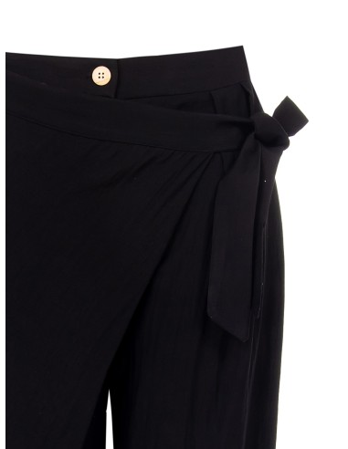 Pantalon paréo en viscose légèrement froissée « Rinascimento »