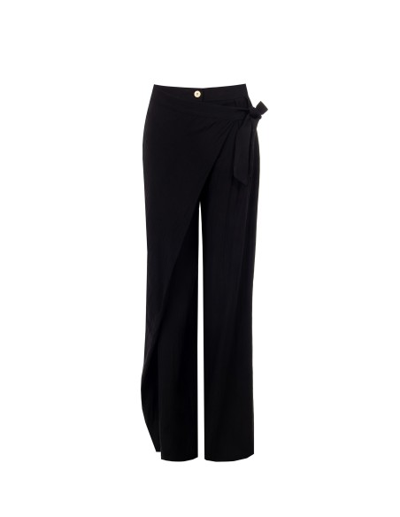 Pantalon paréo en viscose légèrement froissée « Rinascimento »
