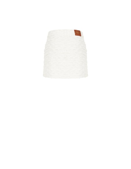 Mini-jupe en denim extensible et déchiré Rinascimento