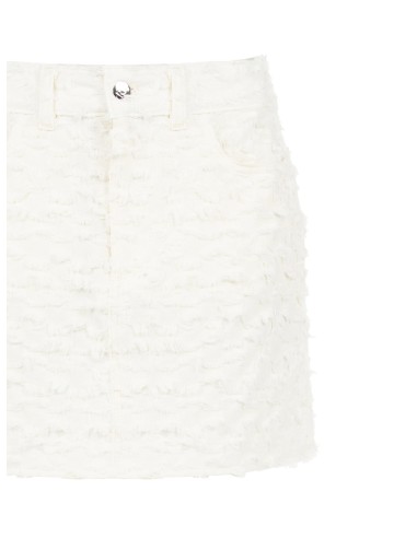 Mini-jupe en denim extensible et déchiré Rinascimento