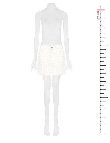 Mini-jupe en denim extensible et déchiré Rinascimento