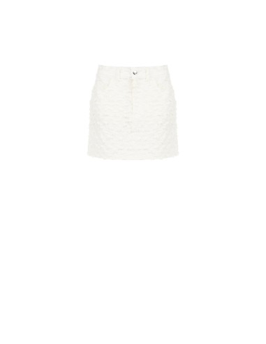 Mini-jupe en denim extensible et déchiré Rinascimento