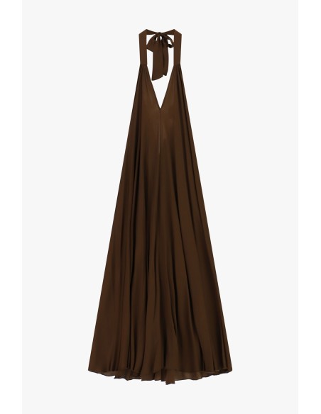 Robe longue évasée à encolure américaine Dixie