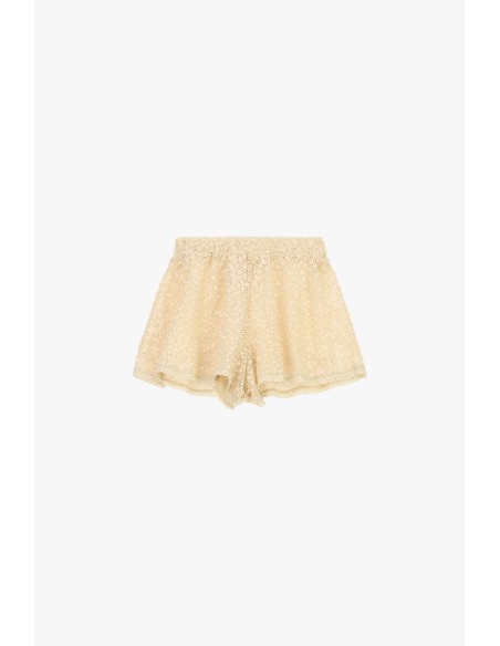 Shorts en dentelle à coupe ample et taille élastiquée Dixie