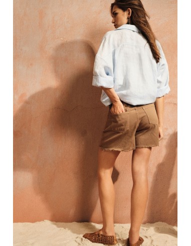 Short regular fit avec détails effilochés et poches Dixie