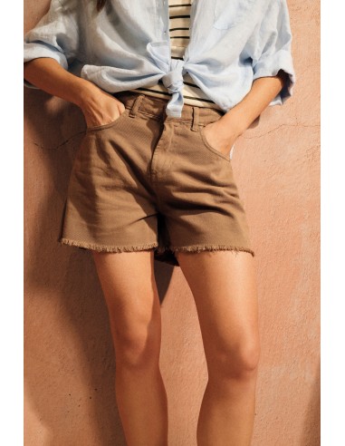 Regular-fit shorts met rafelige details en zakken van Dixie