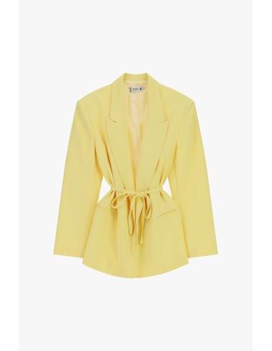 Blazer coupe droite avec ceinture nouée et poches Please
