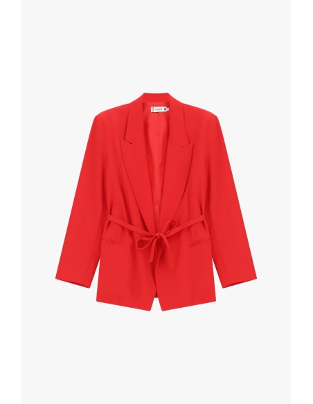 Blazer met normale pasvorm, ceintuur met knoop en zakken Alstublieft