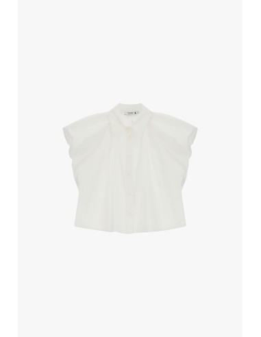 Cropped blouse met wijde mouwen en knopen, alsjeblieft