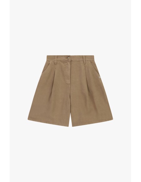 Shorts taille haute à pinces et poches latérales Please