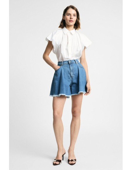 Shorts évasés effet jupe avec ourlet effiloché Please