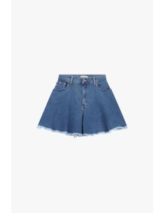 Svasati shorts met rokeffect en gerafelde zoom aub 2