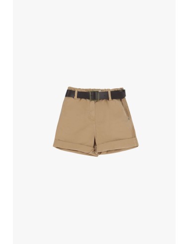 Regular-fit shorts met tailleband en omslag Please