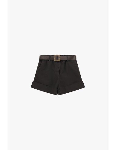 Short regular fit avec ceinture et revers Please