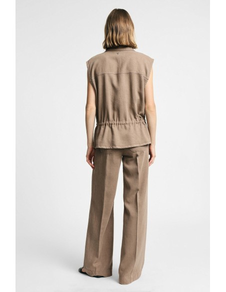 Pantalon palazzo taille haute avec poches latérales Please