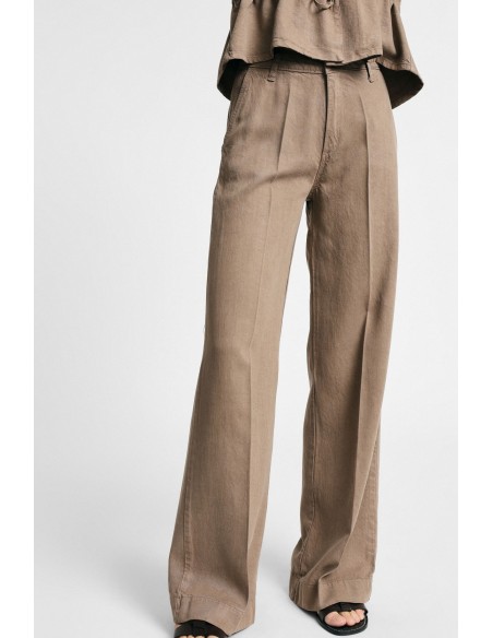 Pantalon palazzo taille haute avec poches latérales Please