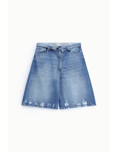 Knielange shorts met vijf zakken en een used-effect, alstublieft